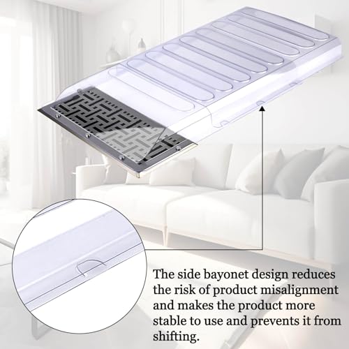 2Pack Air Vent Extender for Under Furniture, Magnetic Floor Vent Deflectors for Home Floor, Multi-Functional for Under Furniture Vent Extender, Floor Registers Extends from 17\" Up to 33\"