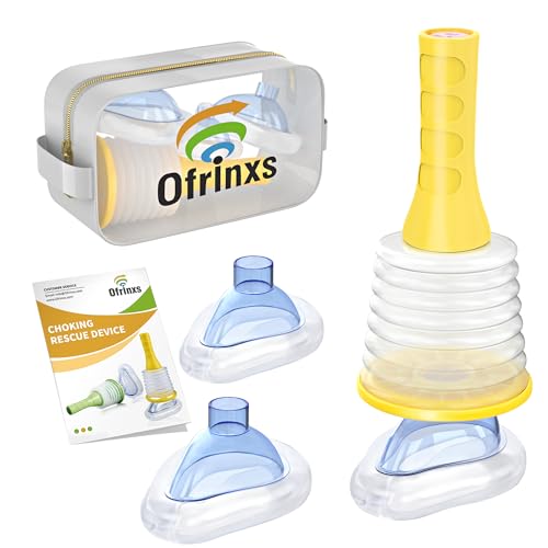 Ofrinxs Choking Rescue Device, Anti-Choking Device for Kids and Adults, Portable Emergency Airway Suction Device for Home & Travel