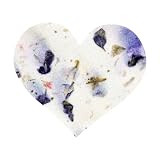 Seed Bloom 50 piezas de papel grande de semillas de corazón morado, día de la madre