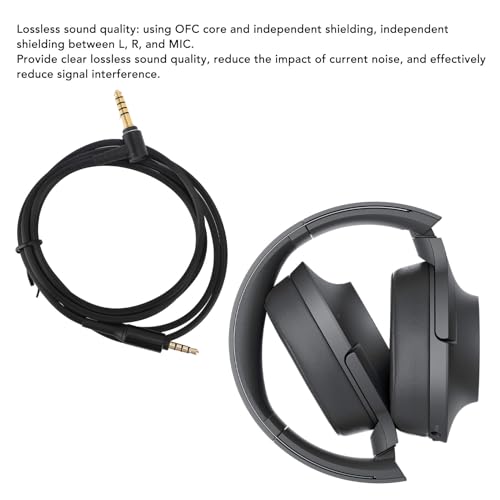 Zunate 3,5 Mm do 4,4 Mm Zrównoważony Samiec do Samca Kabla Audio, 1,5 mn. Szybko aux Kabel Zamienny Kabel dla WH 1000XM5 4 3 WH H900N 1A MDR XB950BT MDR 10R