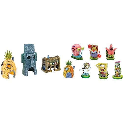 La Mejor comparativa de Casa pina Bob - los más vendidos. 29 Penn-Plax - Juego de Adornos para Acuario de Bob Esponja, casa de piña de Bob Esponja, casa de la Isla de Pascua de Squidward y el Krab Krusty + Spongebob 7-Piece Square Pants...