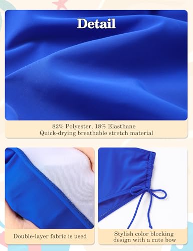 Image of Girls Swimsuits Bikini Set 2 Pieces Color Block Bikini with Adjustable Shoulder Strap Girls Bathing Suit 7-16Y