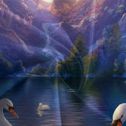 Parure de lit cygne 3D haut de gamme en microfibre douce 135x200cm