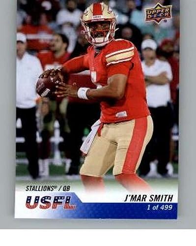 2023 Upper Deck USFL (From Box Set) Blue #8 J'Mar Smith Birmingham Stallions Print Run 499 Football Trading Card