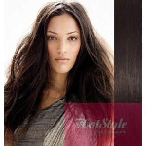 HOTstyle - 28" (70cm) Clip in human REMY hair - natural black