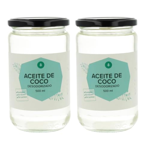 Pack 2x Aceite de coco desodorizado ECO Planeta Huerto 500 ml