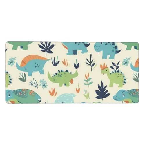 Tapis de souris de jeu pour maison et bureau avec grand motif dinosaure