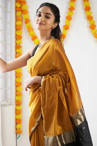 Image of Women's Cotton Soft Silk Sarees | Jamdani Cotton Saree With Attach Unstitched Blouse Piece