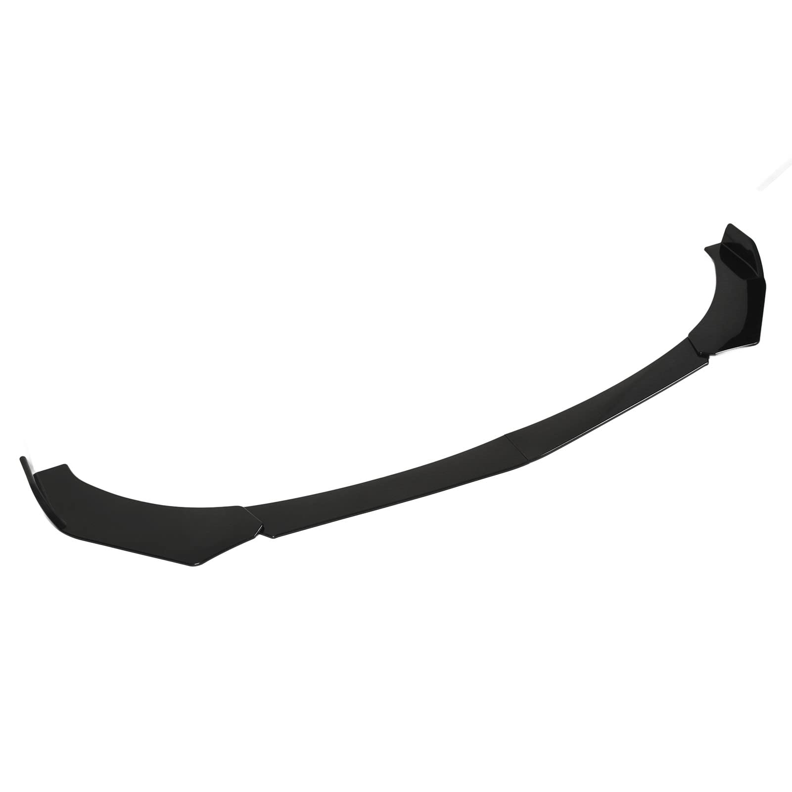 Greensen Labbro del Paraurti Anteriore, Splitter per Spoiler per Mento in ABS Nero Lucido con Aste di Supporto Regolabili, Riduce lo Spostamento d'aria, Aiuta a Proteggere Dai Graffi, Universale