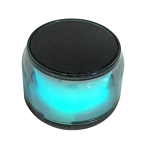 KALLORY Portable with RGB LED Lights Music Player Dual Support for Surround Sound for Home Travel and Outdoor Use