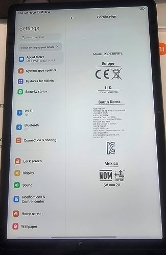 Xiaomi Redmi Pad se Only WiFi 11" Octa Core 4 Speakers Global Rom 8000mAh Bluetooth 5.3 8Mp (Lavender Purple Global, 128Gb + 6Gb)
