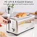 CUSIMAX 4 Slice Toaster with Extra-Long Slots, Quick Glance Function, 1500W