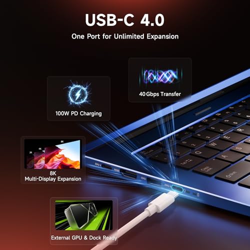 Image of NIMO 17.3 inch Gaming Laptop, Copilot+ AI Computer, AMD Ryzen AI 9 HX 370, 64GB DDR5 RAM, 2TB SSD, Radeon 890M, 144Hz FHD Display, 100W Fast Charge, Fingerprint, Windows 11, WiFi 6E, 2x Full-Function USB4