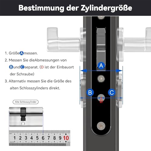 MANICAF Schließzylinder 25/35, Profilzylinder, Euro-Zylinder-Schloss, Schliesszylinder, Zylinderschloss 60mm mit 5 Messing Schlüssel