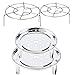Biluer Acciaio Inossidabile Steamer Rack, 4PCS Cestello per Cotturaa Vapore Pentola Vapore Supporto Adatto per La Maggior Parte delle Pentole Padelle o Altri Utensili da Cucina