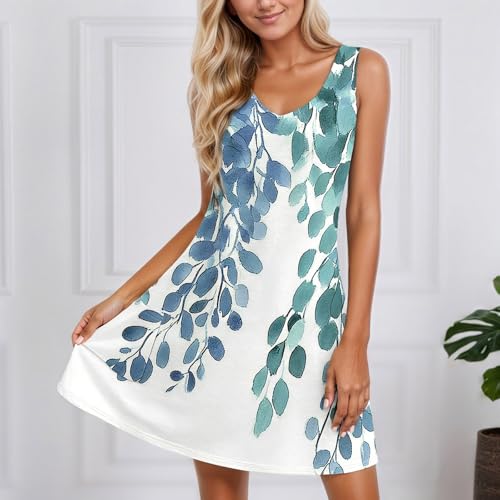 Robe décontractée à fleurs col en V avec poches latérales invisibles