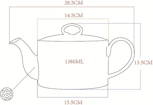 Miniatura 2 de MMLLZEL - Tetera de porcelana de hueso, tetera de cerámica, hervidor de porcelana para el hogar, juego de té de café y cerámica