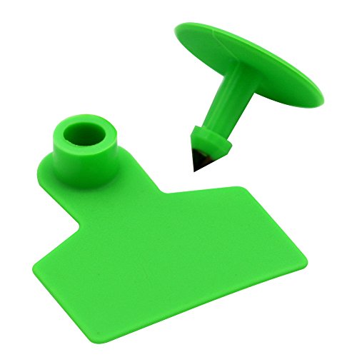 Livestock Identification Blank Ear Tags For Goats Sheep Cattle Cows Pigs 100 Packs Tpu Precision Ear Tags (Pig, Green) #TOP4