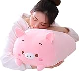 COSGOO Cute Plush Pig Stuffed Squishy Animal Pig Cylindrical Body Pig Pillow,Super Soft Pig Hugging