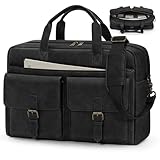 RAINSMORE Portafolios para Hombre, Maletin para Laptop 16 Pulgadas, Mochila Portafolio Piel Hombre de Impermeable con...
