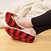 BambooMN Adult Women's Soft Warm Cozy Fuzzy Furry Slippers Non-Slip Lined Socks, Assortment N15, Large, 3 Pairs