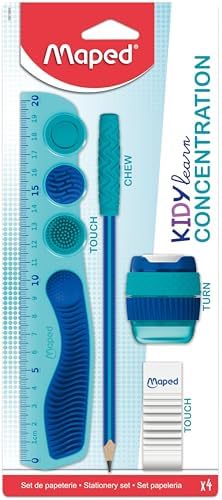 Maped - Set 4 pièces Kidy Learn Concentration - règle - Tailles-c...