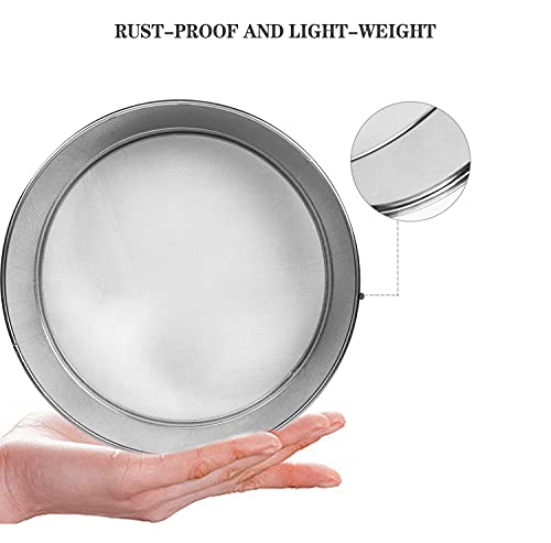 Sidasu Vibrating Sifter Mesh Screen 80 Mesh Stainless Steel Vibrating Sieve Mesh Screen for Automatic Powder Sifter Machine,Silver