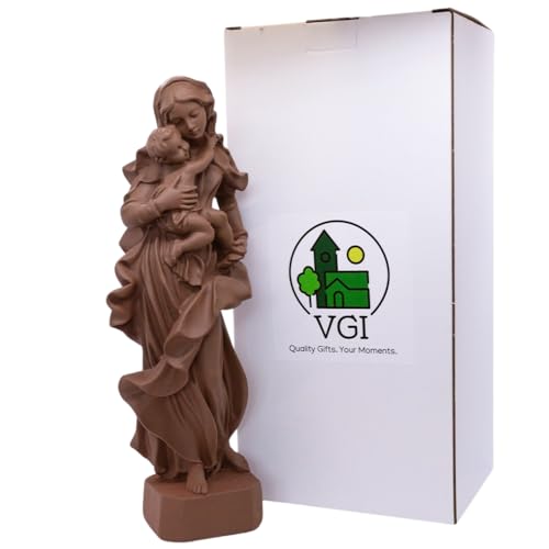 Estatua Baviera Virgen María 11.5 pulg Resina Marrón miniatura 5