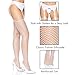 Leg Avenue Women's Unfinished Top Industrial Fishnet Stockings, White, One Size