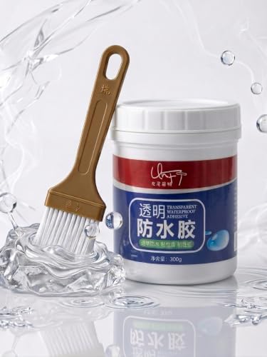 Image of Crack Seal Glue 300g with Brush | Transparent Waterproof Sealant for Roof Leakage | Effective Waterproofing Solution for Pipes, Walls, and Tiles