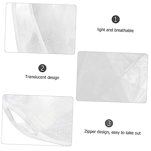 Happyyami 2pcs Long Wedding Dress Bag Garment Cover for Bridesmaid Formal Dresses Breathable Organdie Material Zipper Design for Travel Storage3