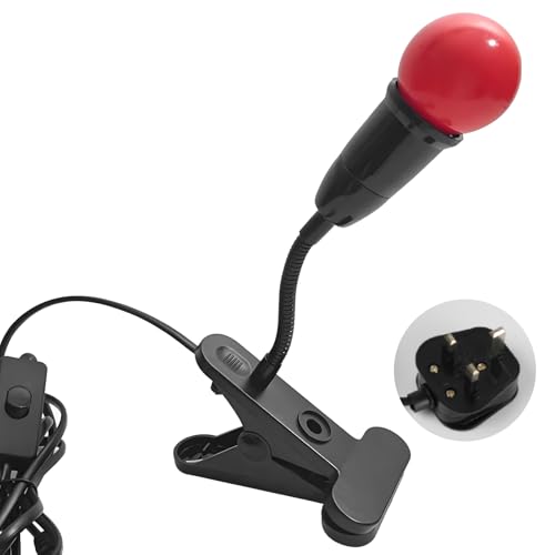 eTone Darkroom Safe Light, Red LED Desk Lamp with Clip, 360 Degree Adjustable,Suitable for Processing B&W Film and B&W Print Paper (1W)