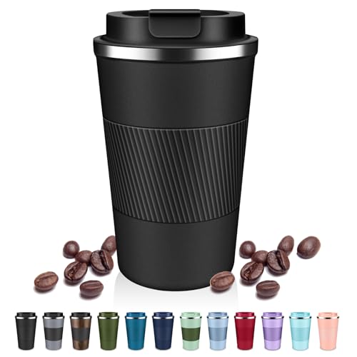 Comparison: Best Non Toxic Coffee Travel Mug 10 DUBUXW Insulated Coffee Tumblers with Flip Lid 12oz / 17oz, Stainless Steel Travel Coffee Mug Leak Proof, Vacuum Insulated Coffee Mug Reusable Cup, Keeps Cold and Hot for Coffee Tea