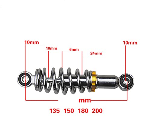 Amortisseur De Suspension Arrière 150 Mm Pour Trottinette électrique – Alliage D'aluminium Rouge, Système De Suspension Intégré, Léger Et Durable – Distance Entre Axes 150 Mm