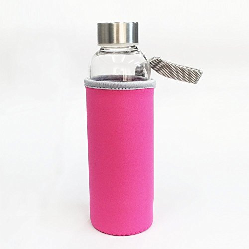 Botella para té 380 ml con tapa color rosa miniatura 1