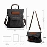 TANTOMI Handtasche Rucksack Damen 2 in 1, Canvas Rucksacktasche Groß Handtasche Damen, Mehrzweck Damen Rucksack für Arbeit, Büro, Einkaufen, Shopper Reisen im Freien.