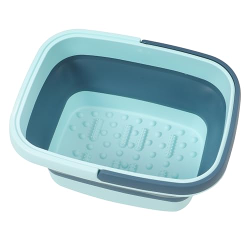 Ipetboom 1Pc Folding Foot Massage Basin Multi Purpose Foot Soak Bucket for Home Use Space Saving Design Durable Material for Relaxation Fishing and Cleaning Tasks
