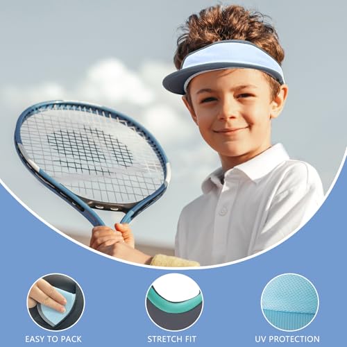 Jastore Kids Quick Drying Sun Visor Hat Lightweight Summer Runninig Tennis Golf Visor Hat for Girls Boys4