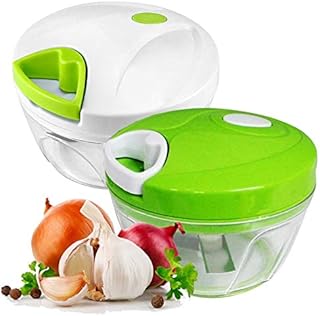 Speedy Choppers Twin Pack - Hand Powered Manual Food Processor - Easy to Clean - Suitable for Onions, Garlic, Fruit and Nuts.