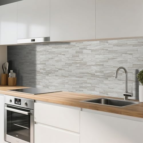 Image of Art3d Peel and Stick Backsplash, Stick on Wall Tile, 10-Pack, Biege Marble