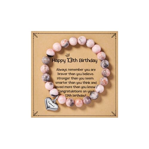 Image of MIXJOY Happy Birthday Gifts for Women, Birthday Braided Beads Bracelet Gifts for Turning Age Daughter Granddaughter Niece