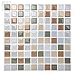 Tic Tac Tiles 25cm x 25cm 10 Pezzi 3D Piastrelle Mosaico Adesive Piastrelle Cucina mattonelle adesive bagno Pannelli Decorativi 3D per Parete- Mosaico Grigio Beige (Beige, Grigio, Cachi, Verde)