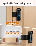 Anti-Theft Blink 1st Gen Doorbell Mount Bracket Wide-Angle(Not for 2025 Newest 2nd Gen Models), Weatherproof with Rain Cover, Renter Friendly,No-Drill Install for Home/Apartment Door, Black