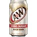 A&W Root Beer Zero Sugar Soda 12oz Cans, 24 Units