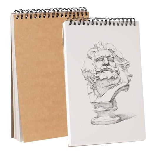 Bloc Dibujo A5 Sketchbook Cuaderno Dibujo Bloc de Dibujo 120 gsm Blanco Bloc de Dibujo Encuadernado en Espiral 30 Hojas/ 60 Páginas para Dibujo Escritura Libreta Diario 2 Piezas