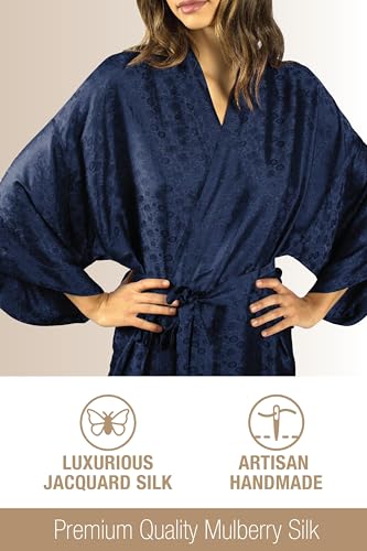 Luxury Artisan Silk Robes For Women, Washable Natural Mulberry Silk, Jacquard3