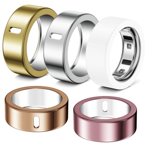 Hexasider 5 Pack Ring Cover Compatible with Oura Ring Gen 4/Oura Ring Gen 3 Horizon/Heritage, Abrasion-Resistant TPU Case for Oura Ring Protector Accessories for Oura Size 10