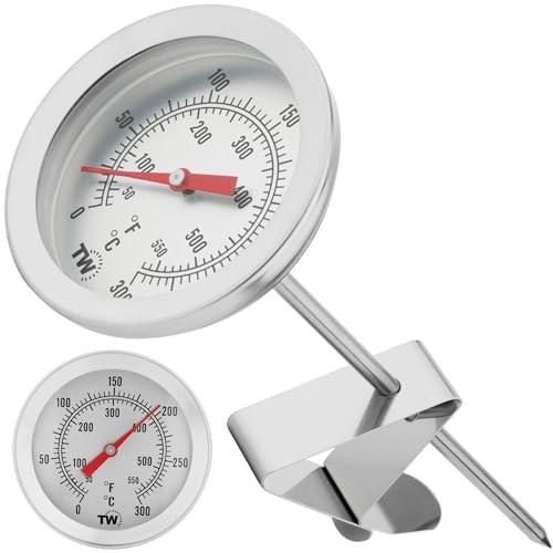 Oil Thermometer for Deep Frying - 150 mm Stainless Steel Deep Frying Thermome...
