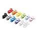 60 Pieces Pacifier Clips Holders Plastic Suspender Clips for Pacifiers for DIY Teething Toys Baby Blankets Bib,12 Colors