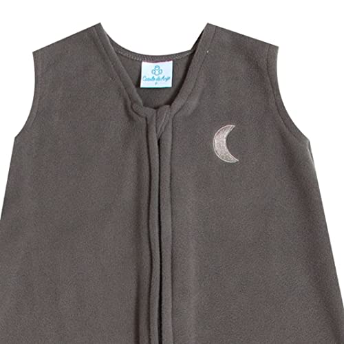 Saco de Dormir em Soft Anti Pilling Cinza Grafite Tamanho:M - (6 a 12 meses)